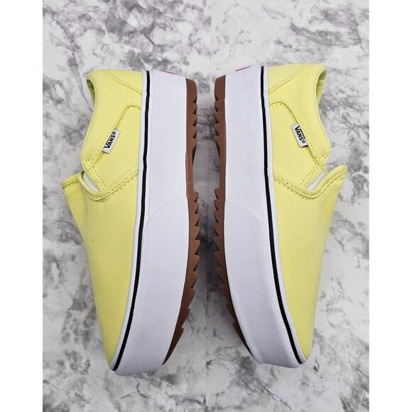 Vans Asher Platform St Canvas Light Green Women's Shoes Size 9.5 - Picture 4 of 11